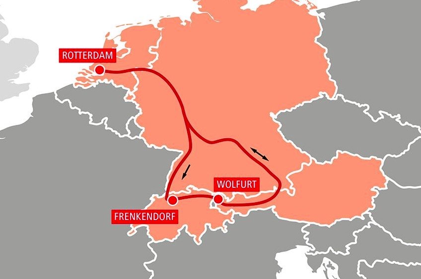 TransFER Wolfurt–Rotterdam expanded with a stop in Switzerland